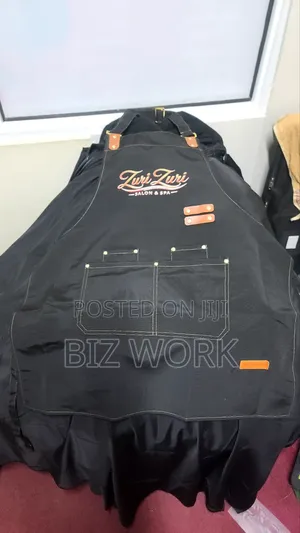 Branding ya Aprons na Magauni ya Saluni - Barbershop