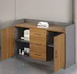 Kabati la 3-Door Credenza - 4