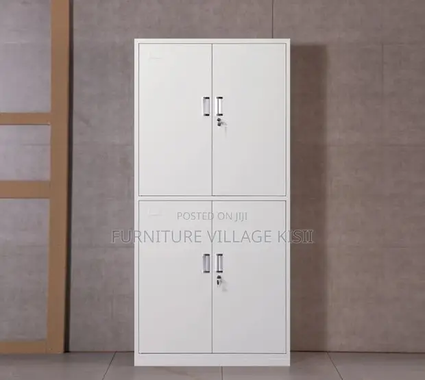 4-Door Lockable Steel Office Cabinet Locker - 1