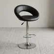 Round Leather Rolling Kitchen Stool - 2