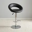 Round Leather Rolling Kitchen Stool - 4
