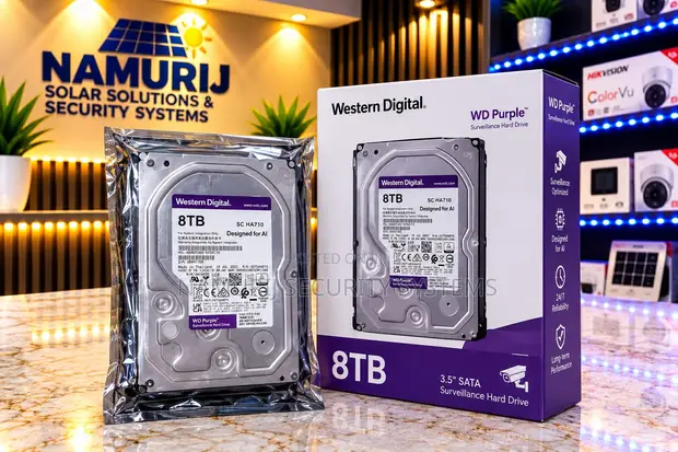8TB Western Digital Hard Disk - Hifadhi ya CCTV Surveillance - 1