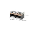 4-Way Brown Modular 4 Seater Workstation Desk - 2