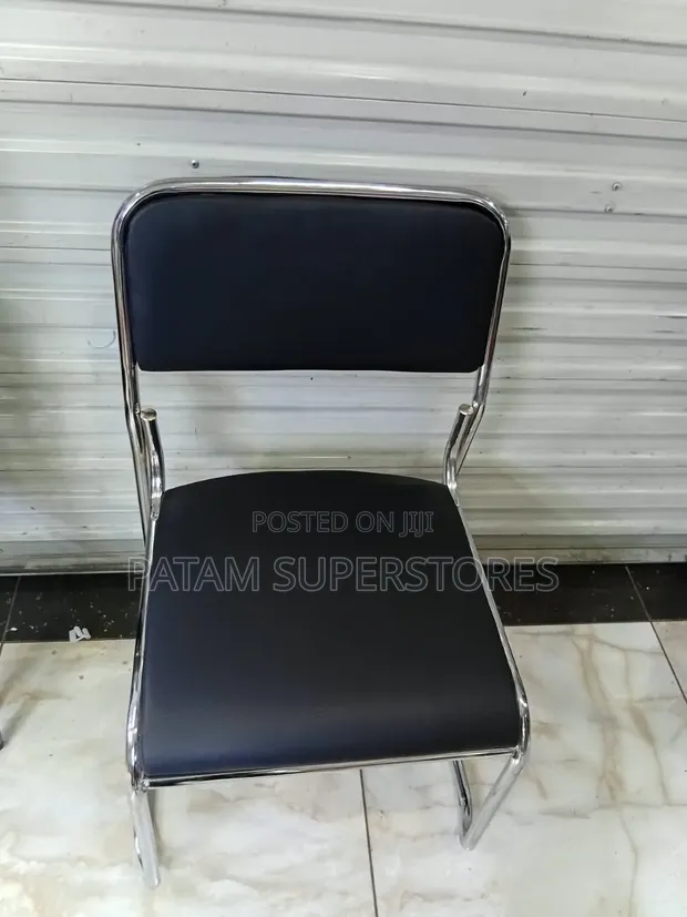 Heavy-Duty Padded Chrome Event Armless Chair - 1