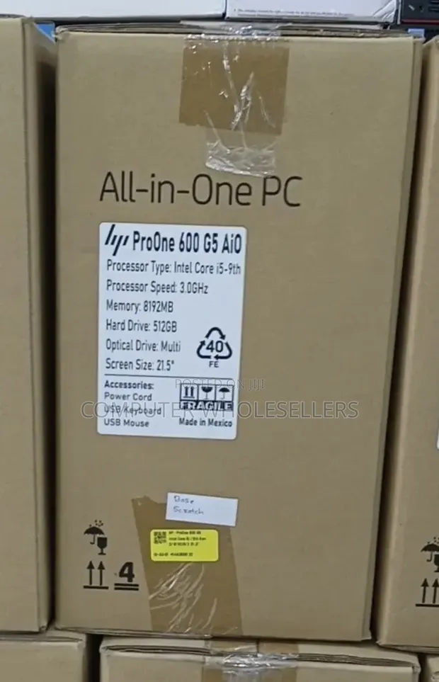 HP ProOne 600 G5 AiO, Core i5 9th Gen, 8GB RAM, 512GB SSD - 1