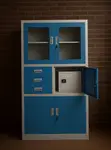 Kabati la Faili la Bluu Linalofungwa na Sefu - 2