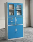 Kabati la Faili la Bluu Linalofungwa na Sefu - 5
