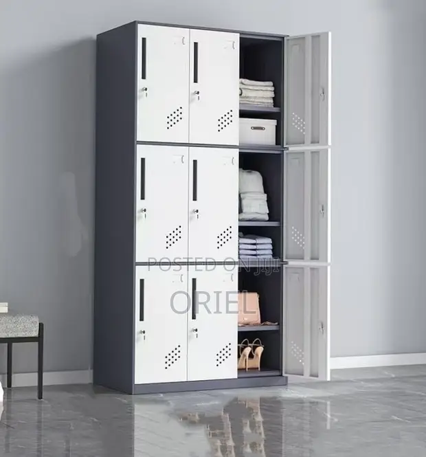 9-Locker Steel Office Storage Cabinet - 1