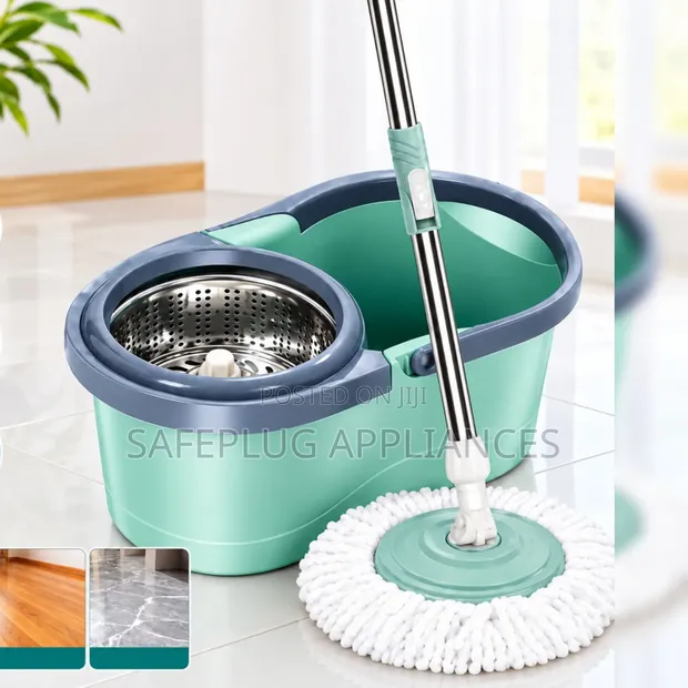 Magic Spin Mop Bucket na Metal Spinner - Mpya Kabisa - 1