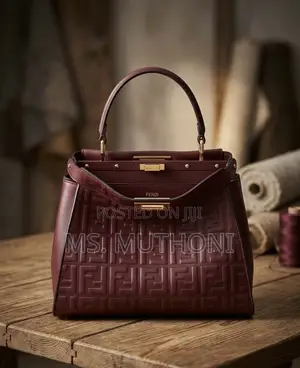 Fendi Embossed FF Monogram Peekaboo Bag