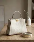 Fendi Embossed FF Monogram Peekaboo Bag - 3