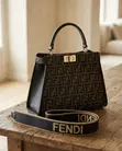 Fendi Embossed FF Monogram Peekaboo Bag - 5