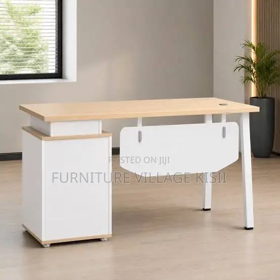 1.4m Modern Office Desk with Drawers - 1