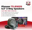 Pioneer 6.5 Inch 3-Way Coaxial Car Speakers TS-R1651S-2 - 2