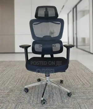 High Back Office Staff Chair - Black Fabric