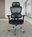 High Back Office Staff Chair - Black Fabric - 5