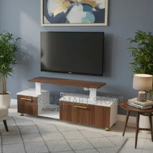 Istanbul 2 Modern TV Stand 4ft Brown & White