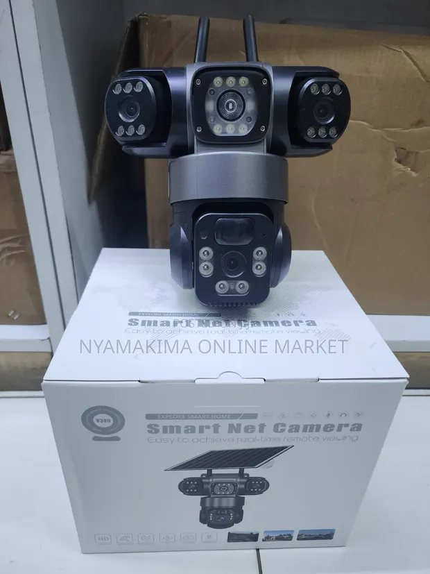 Brand New V380Pro WiFi Triple Lens Solar Camera - 1