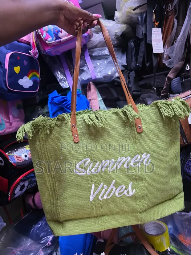 Lightweight Daily Carryall Bag with Fringed Trim - 1