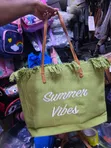 Lightweight Daily Carryall Bag with Fringed Trim - 1