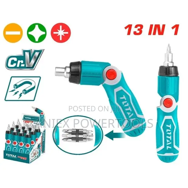 Total TACSD30136 13-in-1 Ratchet Screwdriver Set - 1