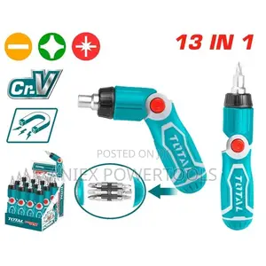Total TACSD30136 13-in-1 Ratchet Screwdriver Set