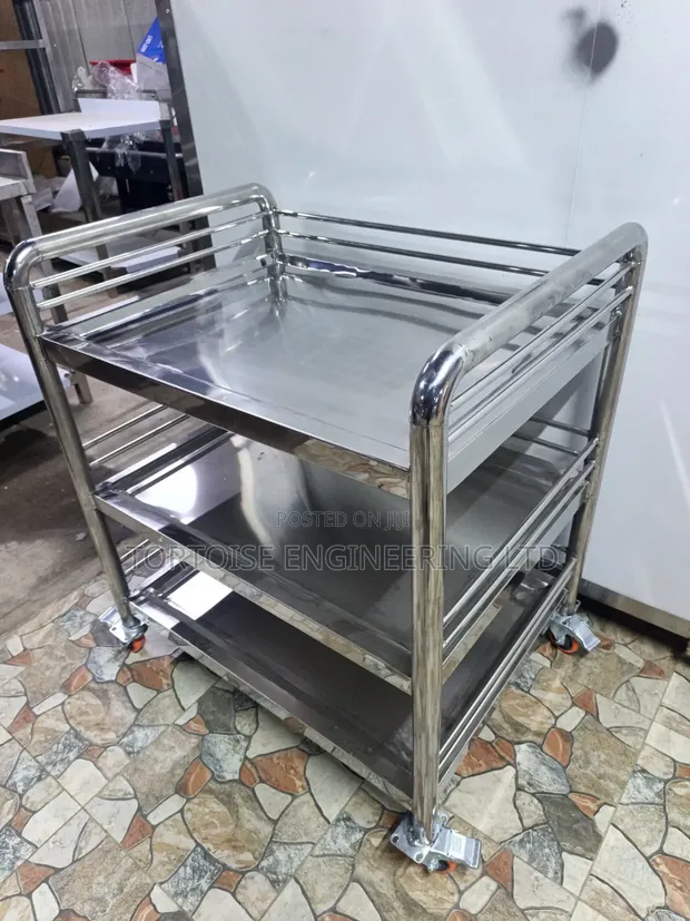 4ft Stainless Steel Food Service Trolley - 1