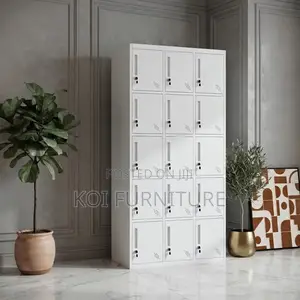 Fifteen Drawer Office/Gym Storage Cabinet - Grey
