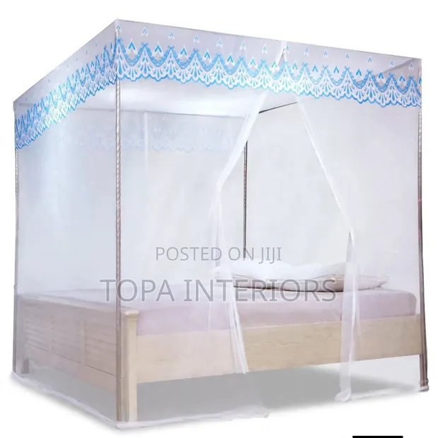 4 Stand Corner Pole Canopy Mosquito Net - 1