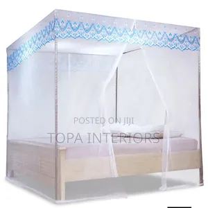 4 Stand Corner Pole Canopy Mosquito Net