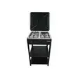OLELON Free Standing Gas Cooker - 3 Gas Burners + 1 Electric Hot Plate - 1