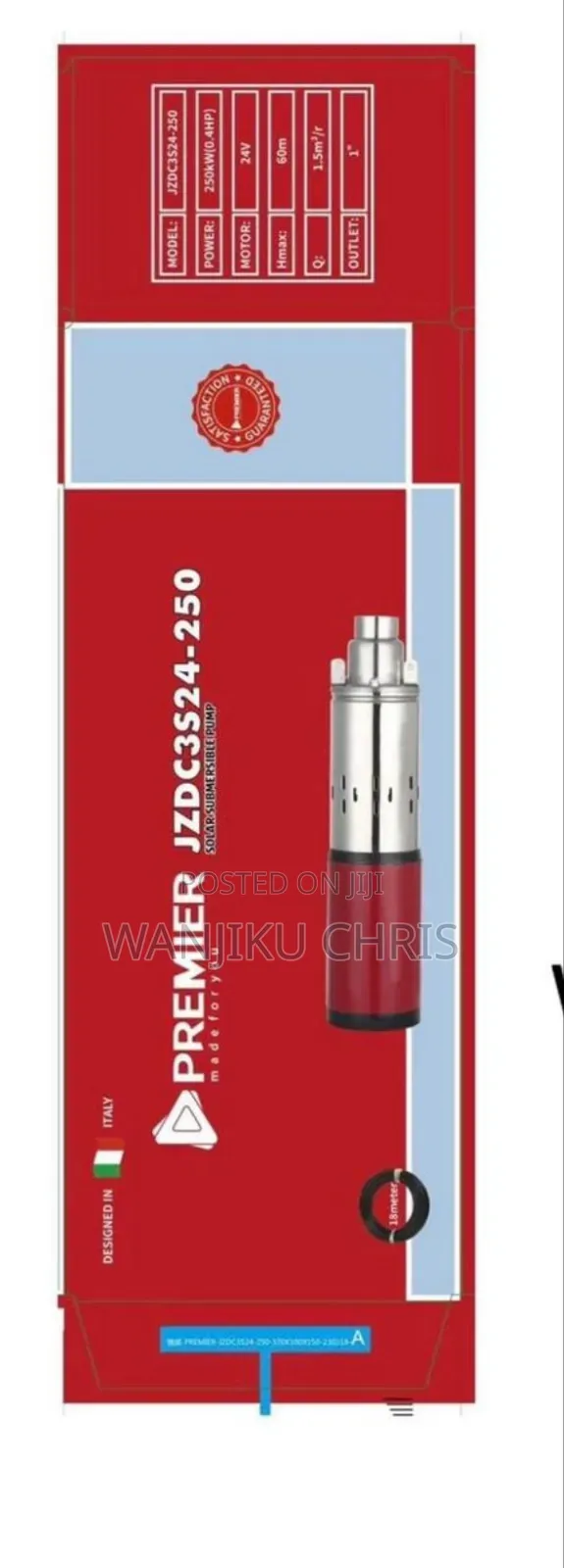 Premier Deep Well Submersible Pump 0.25HP - 1