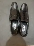 Viatu vya Ngozi Nyeusi vya Kuingiza vya Wanaume - 2