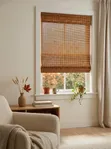 Natural Bamboo Roller Shades | Window Blinds - 1