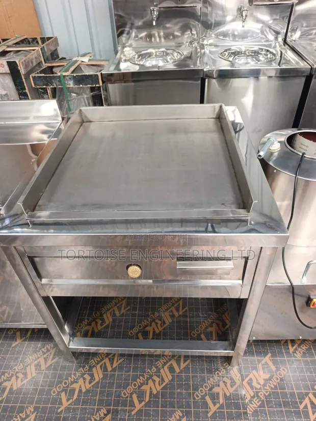 Stainless Steel Flat Top Gas Grill / Teppanyaki Griddle - 1
