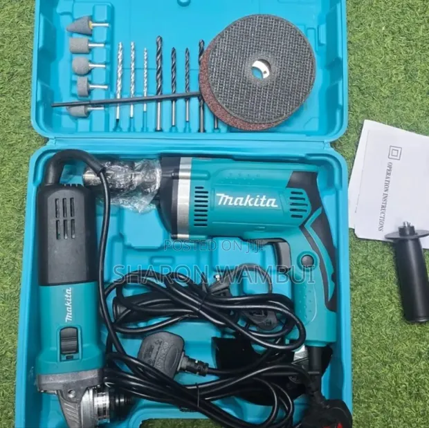 Makita Grinder na Drill Combo Set Mpya - 1
