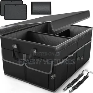 60x35x30cm Organizer ya Buti ya Gari Nzito yenye Sehemu 3 Zinazokunjwa