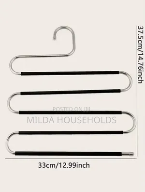 S-Shaped Metallic Trouser Hanger
