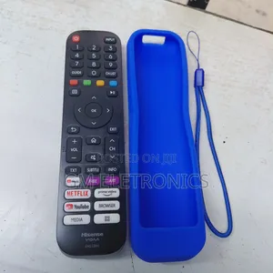 Remote Asili ya Hisense Vidaa na Kesi ya Silicone ya Bluu na Betri