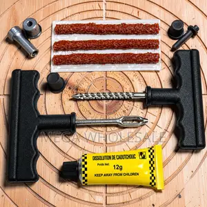 Heavy Duty Tubeless Tire Repair Kit with T-Handle Tools