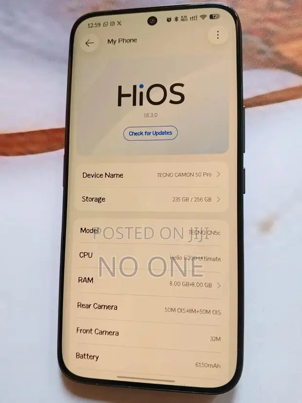 Tecno Camon 50 Pro 256GB Nyeusi - 1