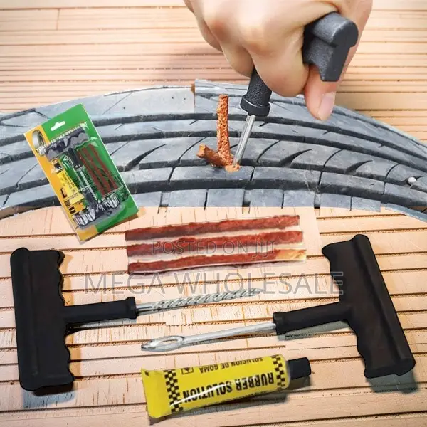 Professional Tubeless Tire Puncture Plug and Patch Kit - 1