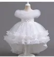 Girls Princess Gown Dress - White - 1