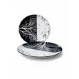 6 Pcs Decorated Ceramic Tree Plates Set - 2