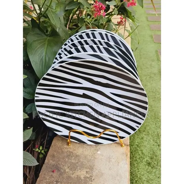 Beautiful Zebra Ceramic Plates - Set of 6 - 1