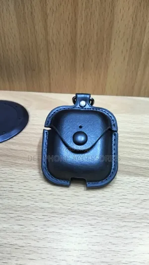 Kifaa cha Airpods 2 cha Ngozi - Nyeusi
