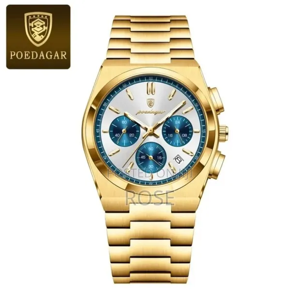 Poedagar Chronograph Watch ya Wanaume - 1