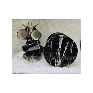 Ceramic Plate and Mug Set - 12 Pieces