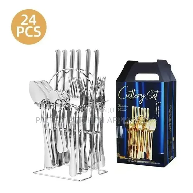 24-Piece Stainless Steel Flatware Set - 1