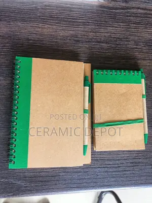 Eco-Friendly Notebooks Pack (3pcs), Single Ruled, Spiral Bound, Free Pen